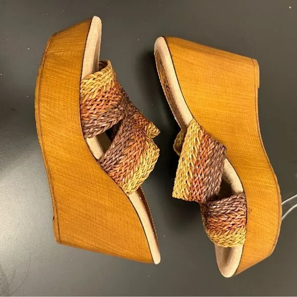 Sbicca Vintage Collection Woven Braided Platform Wedge Sandal 7
