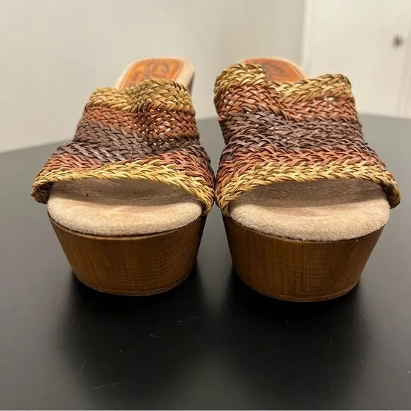 Sbicca Vintage Collection Woven Braided Platform Wedge Sandal 7