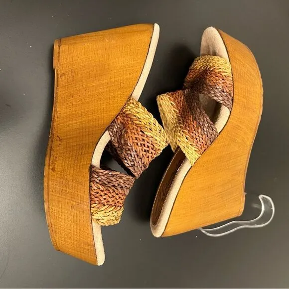 Sbicca Vintage Collection Woven Braided Platform Wedge Sandal 7