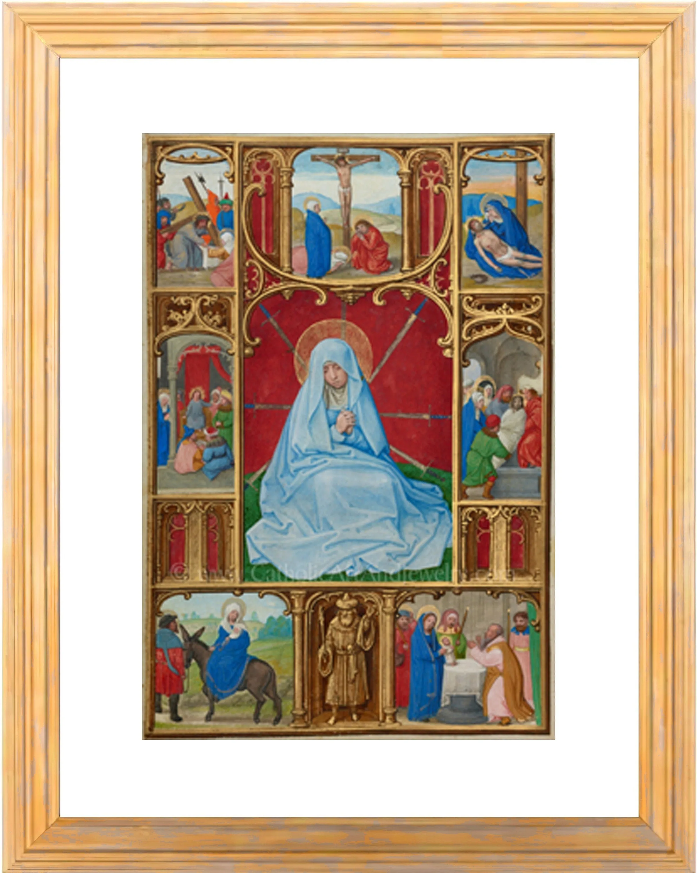Seven Sorrows of Mary – 3 Sizes – Catholic Art Print