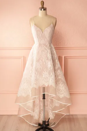 Sexy High-Low Spaghetti Straps Floor Length Sleeveless Long Tulle  Prom Dress/Evening Dress OHC131
