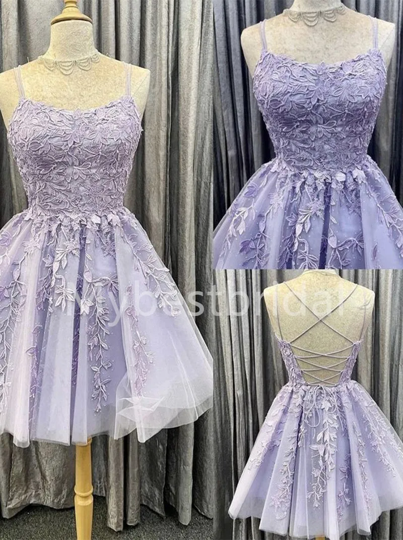 Sexy Spaghetti straps Sleeveless Short Homecoming Dresses, HDS0082
