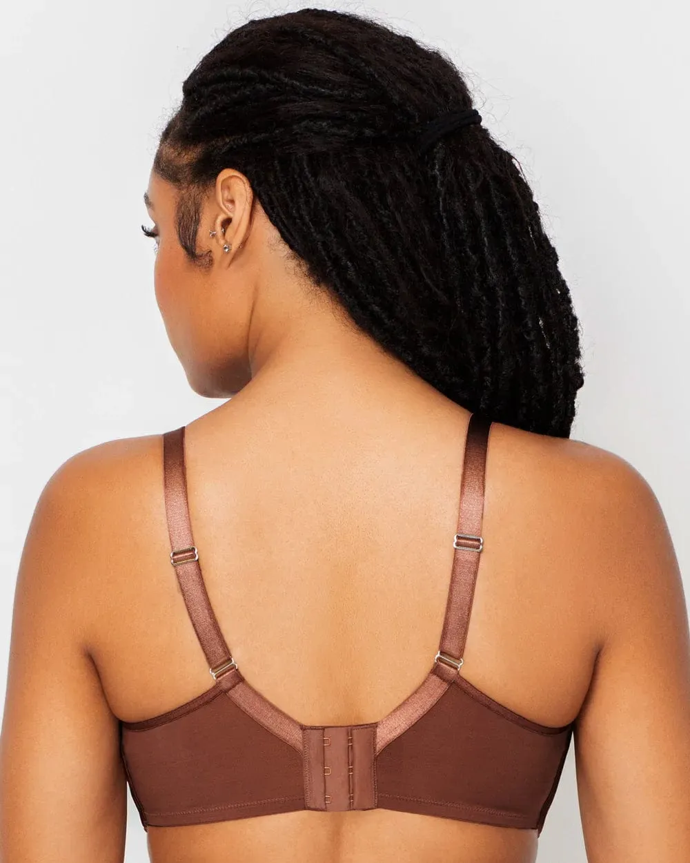 Sheer Mesh Unlined Underwire Bra - Chocolate