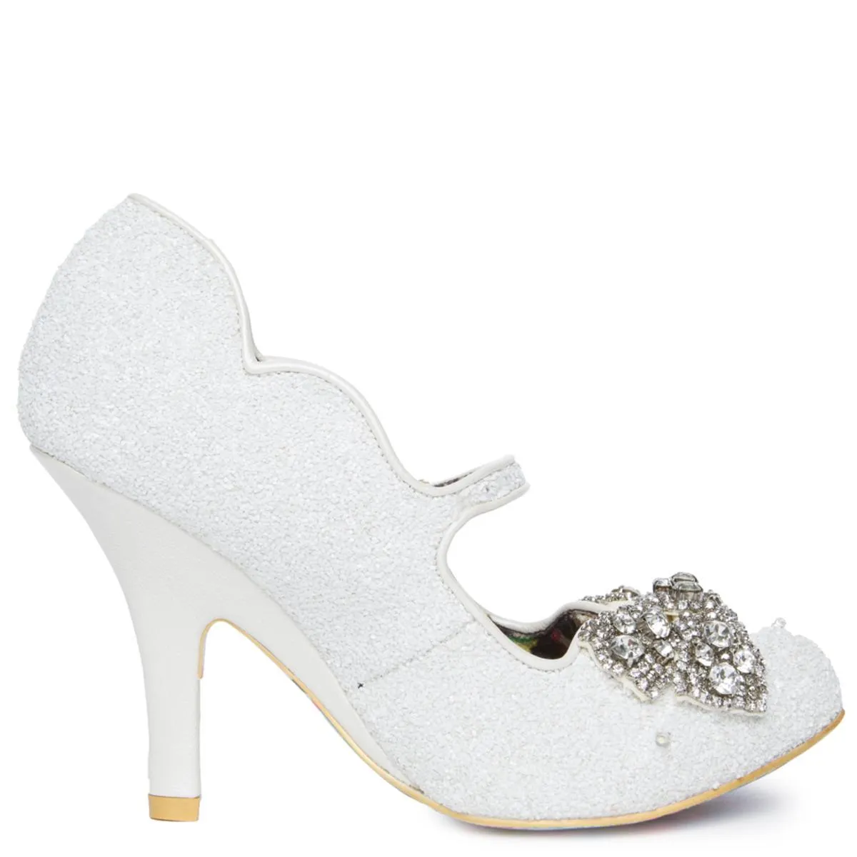 Shimmer White Light Up High Heel Ivory