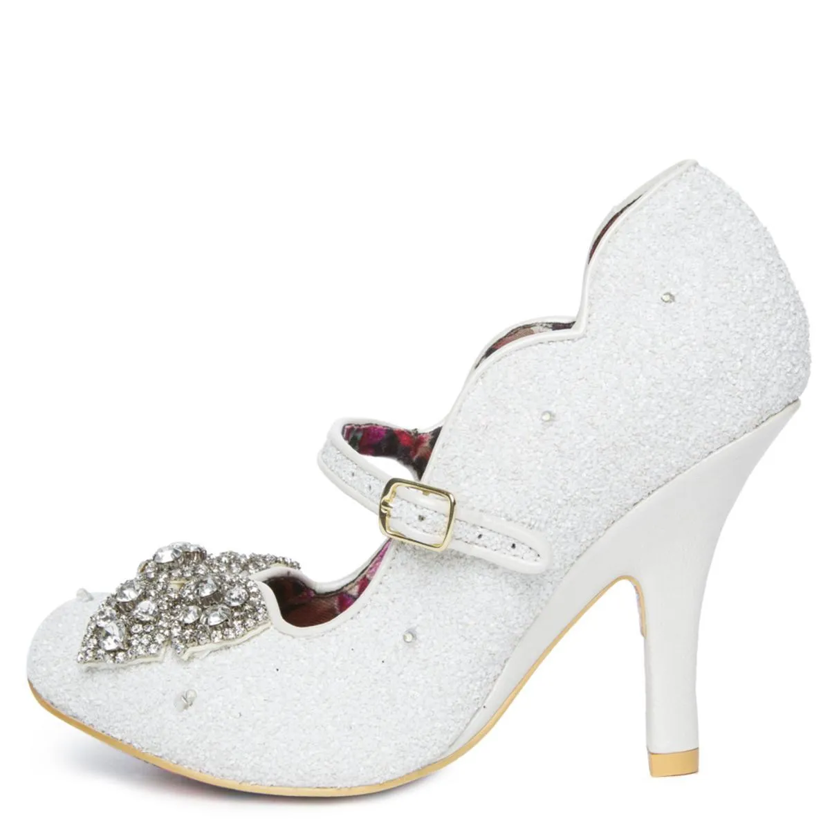 Shimmer White Light Up High Heel Ivory