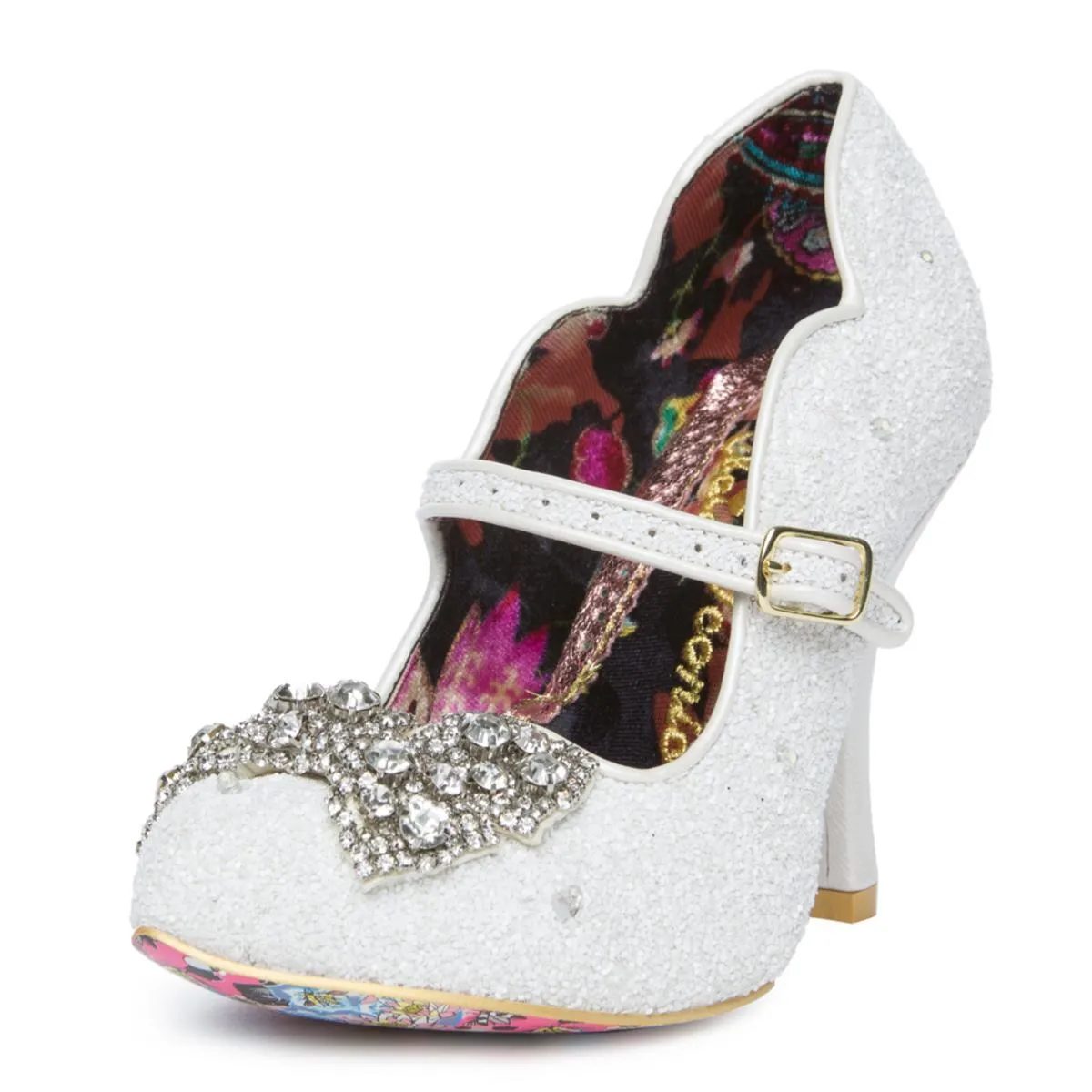 Shimmer White Light Up High Heel Ivory
