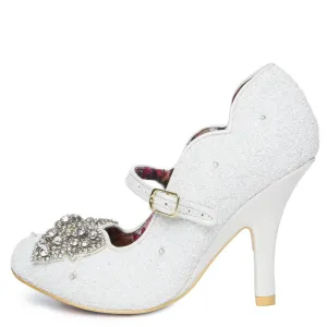 Shimmer White Light Up High Heel Ivory