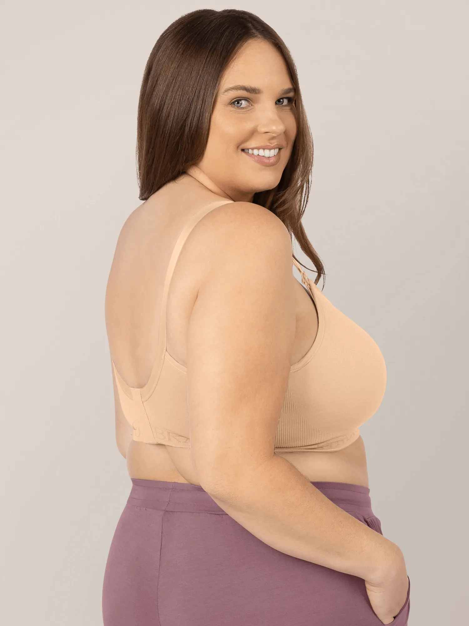 Signature Sublime® Contour Hands-Free Pumping & Nursing Bra  | Beige