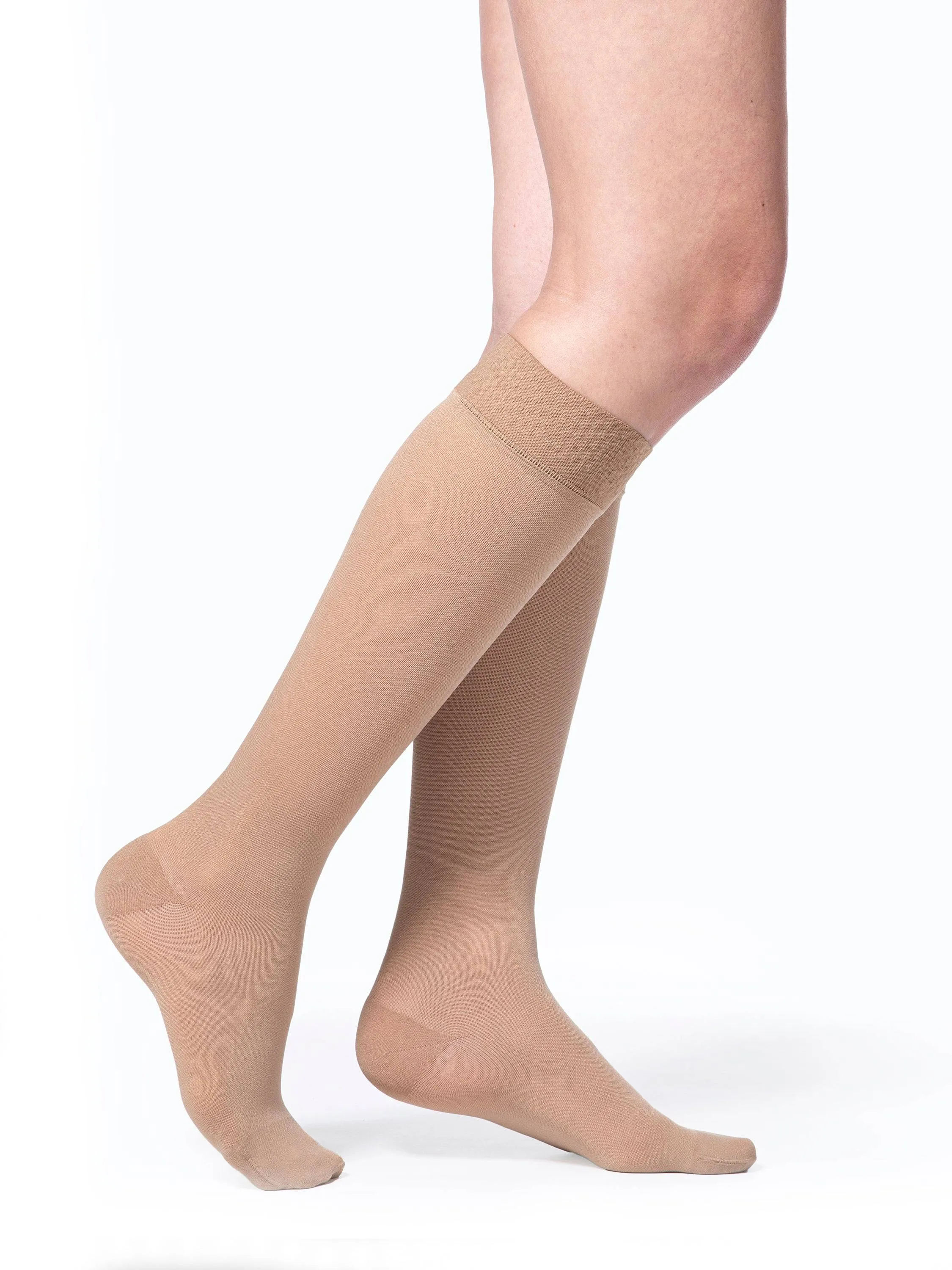 Sigvaris Opaque (Formerly 860 Select Comfort) Women's Knee High w/ Silicone 30-40mmHg-Closed Toe