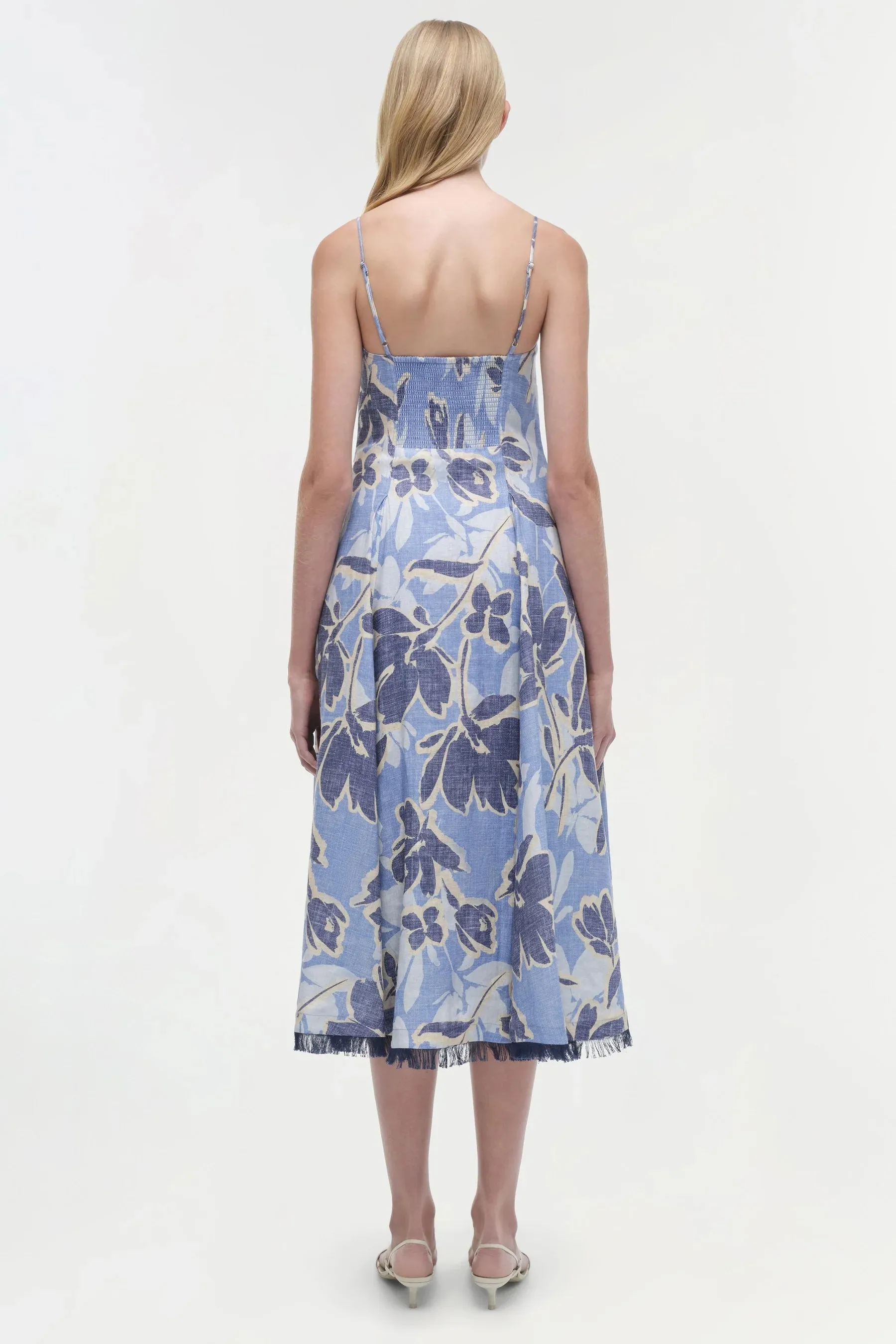 SIMKHAI ANALISE LINEN MIDI DRESS