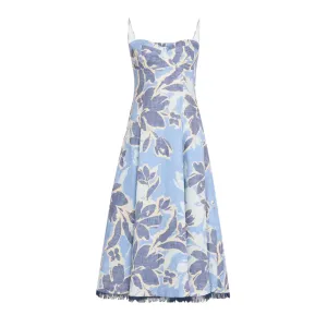 SIMKHAI ANALISE LINEN MIDI DRESS