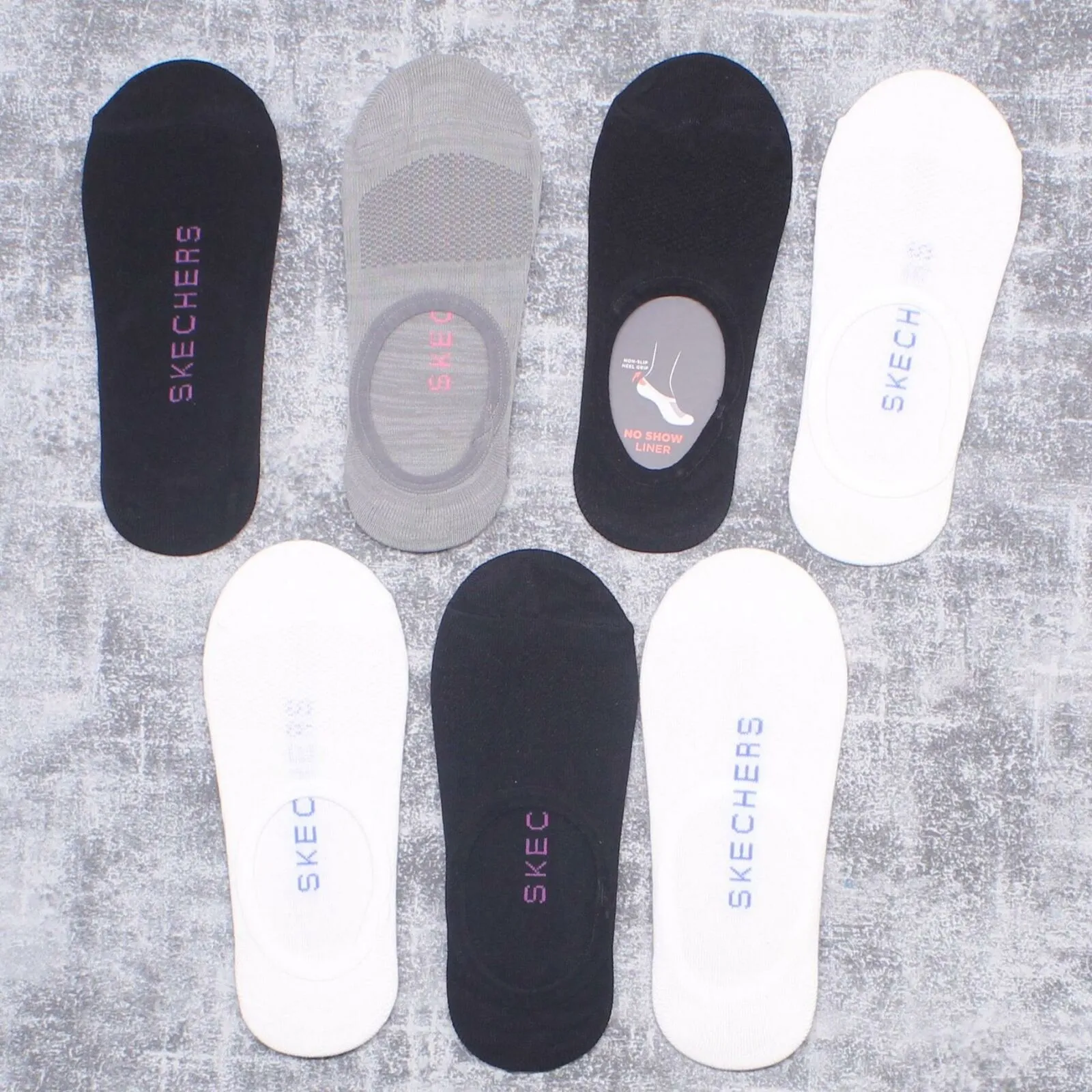 Skechers Women's 7 Pack Invisible No Show Liners Socks