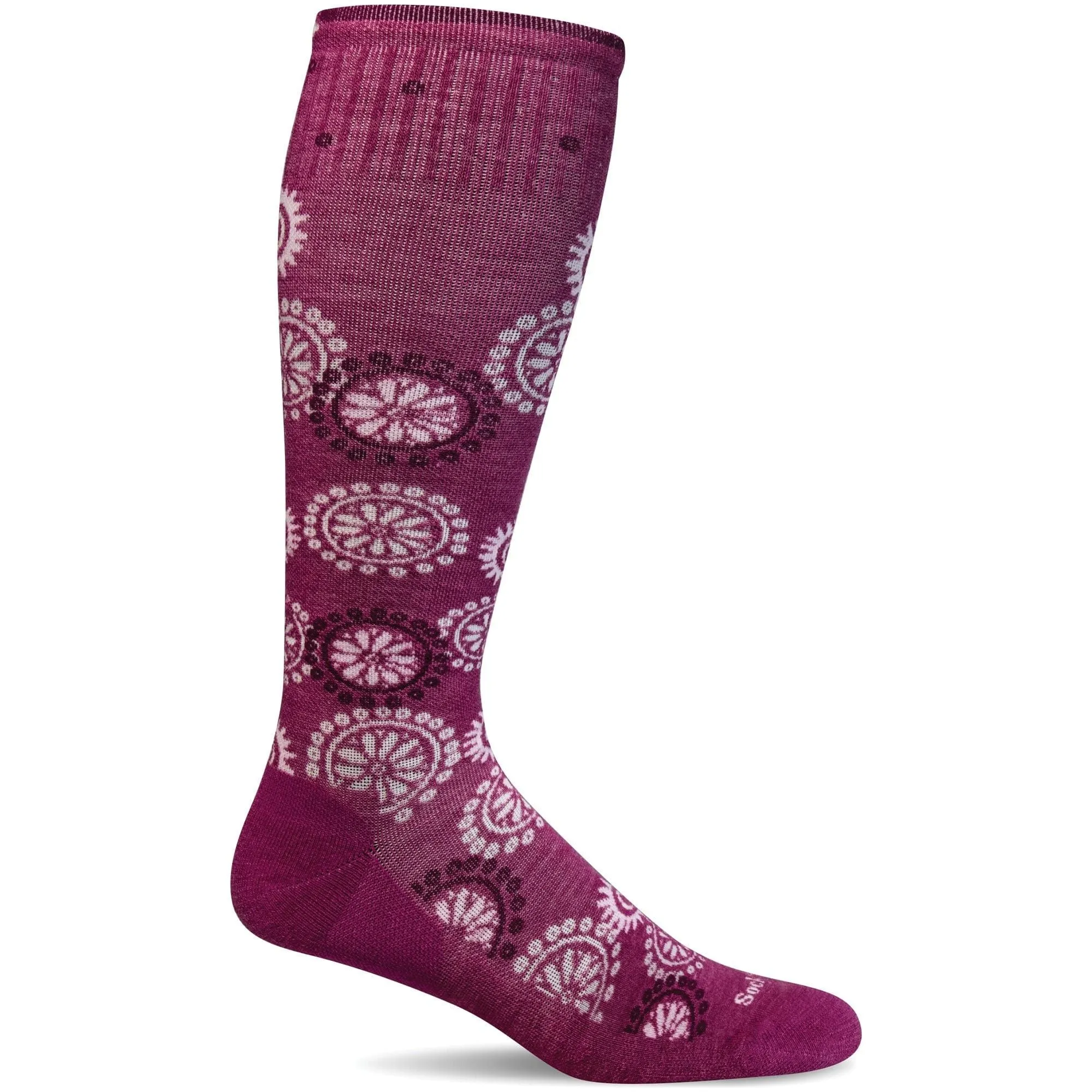 Sockwell Womens Block Print Moderate Compression Knee-High Socks
