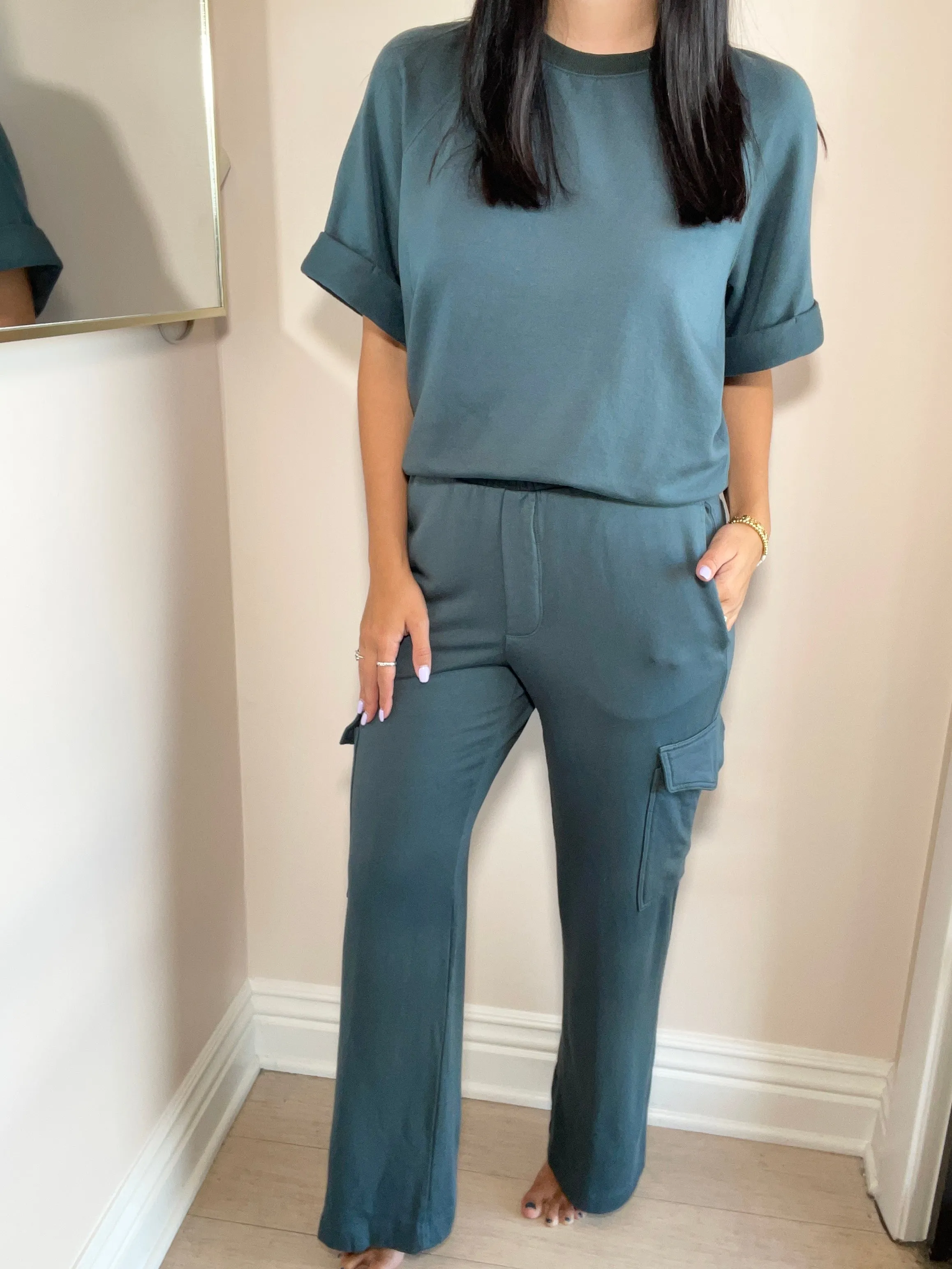 Softest Fleece Wide Leg Cargo Pant