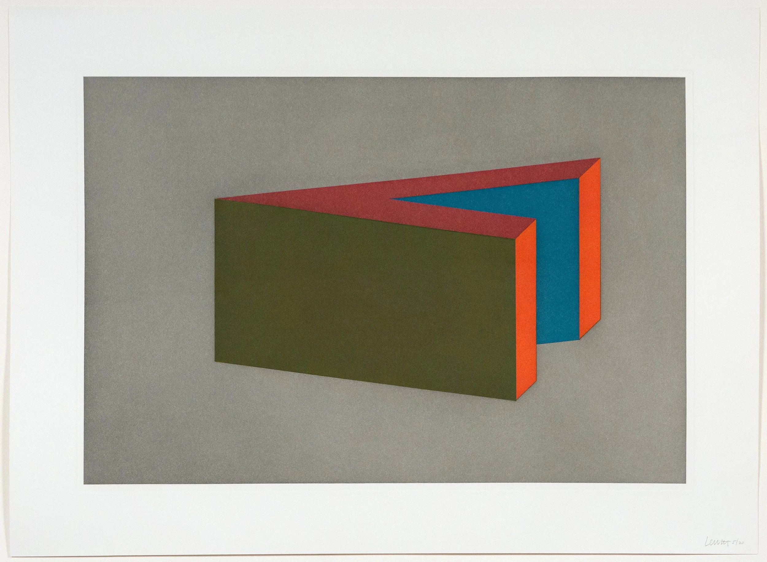 SOL LEWITT "PLATE #05" AQUATINT, 1990