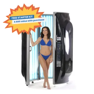 Solar Storm 48ST Wolff Lamp Stand-Up Commercial Tanning Booth