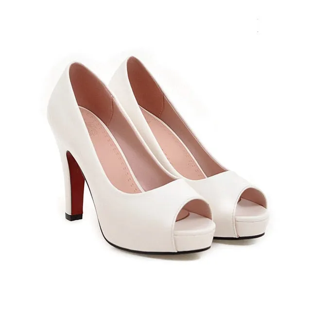 Sophisticated Open Toe Pumps