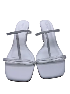 Sosandar White Open Toe Heels UK 8