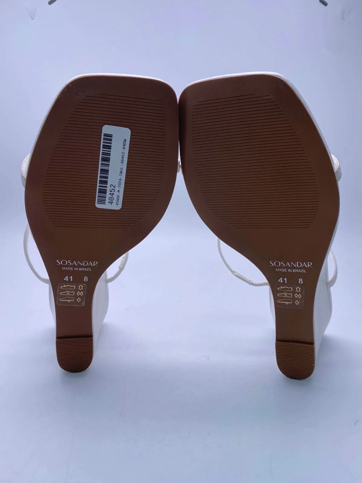 Sosandar White Open Toe Heels UK 8