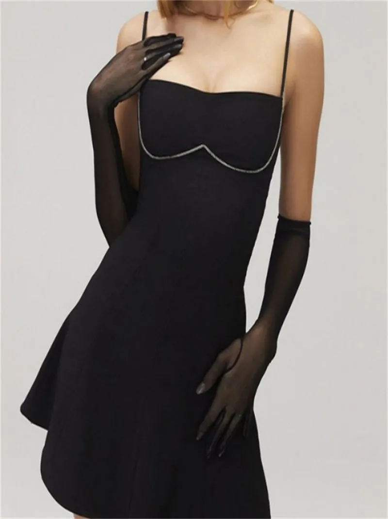 Spaghetti straps Square A-line Short Homecoming Dresses, HDS0070