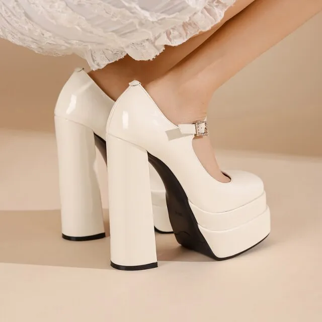 Spring Autumn Women chunky heels Sandals Platform