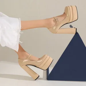 Spring Autumn Women chunky heels Sandals Platform