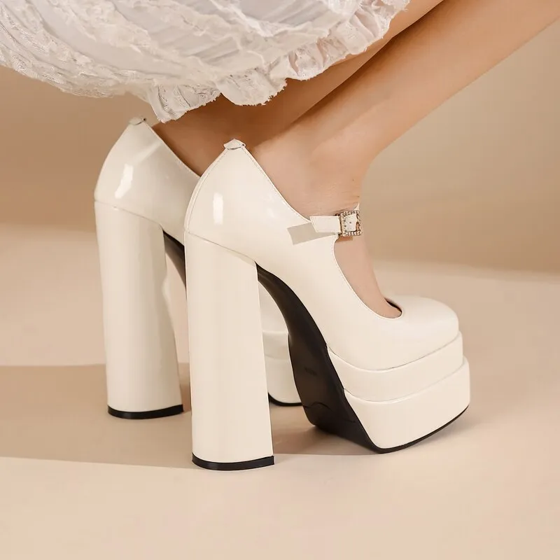 Spring Autumn Women chunky heels Sandals Platform