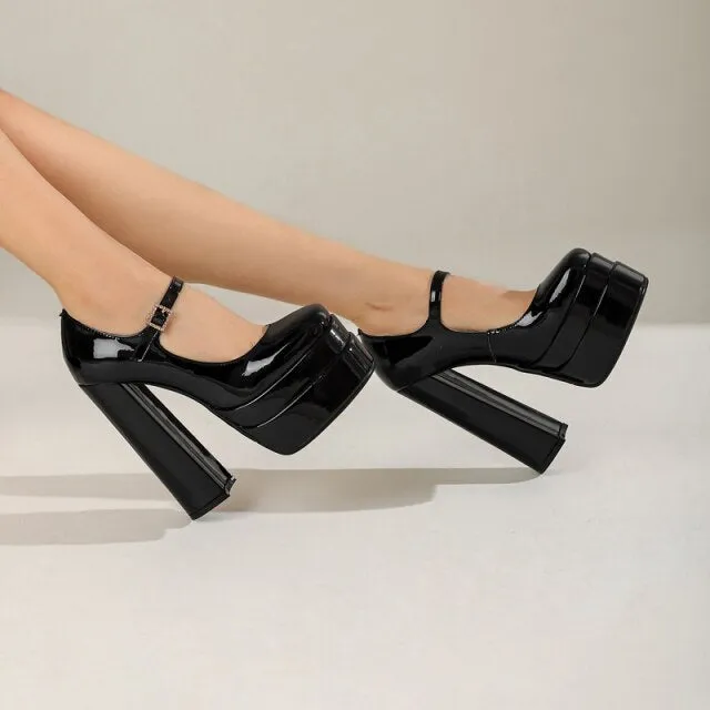 Spring Autumn Women chunky heels Sandals Platform
