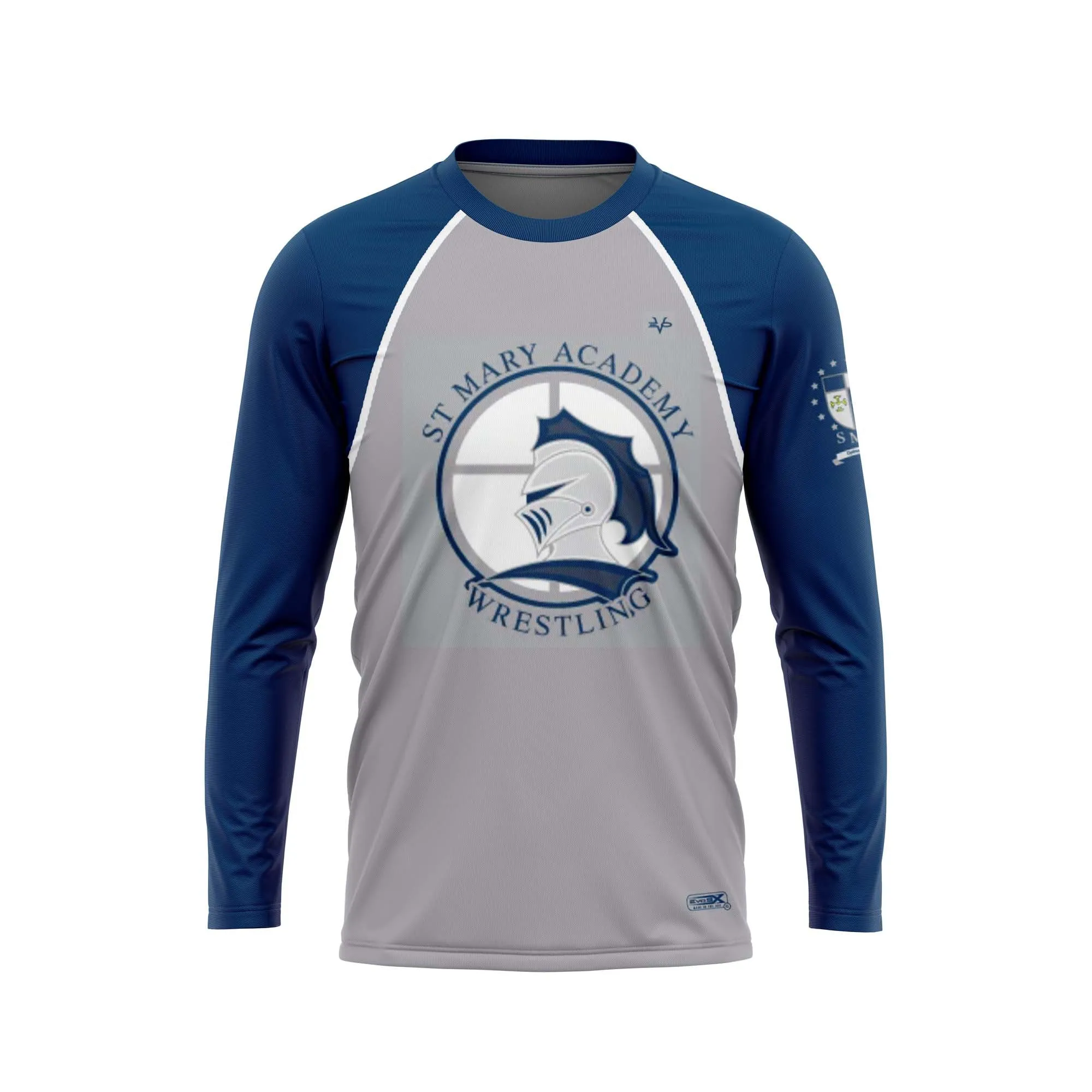 ST. MARY ACADEMY WOMENS LONG SLEEVE SHIRT (GREY)