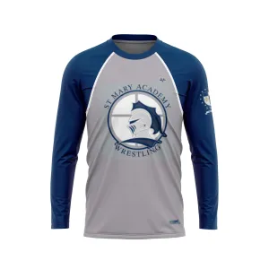 ST. MARY ACADEMY WOMENS LONG SLEEVE SHIRT (GREY)