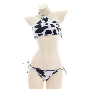 Summer Cow Print Bikini Swimwear