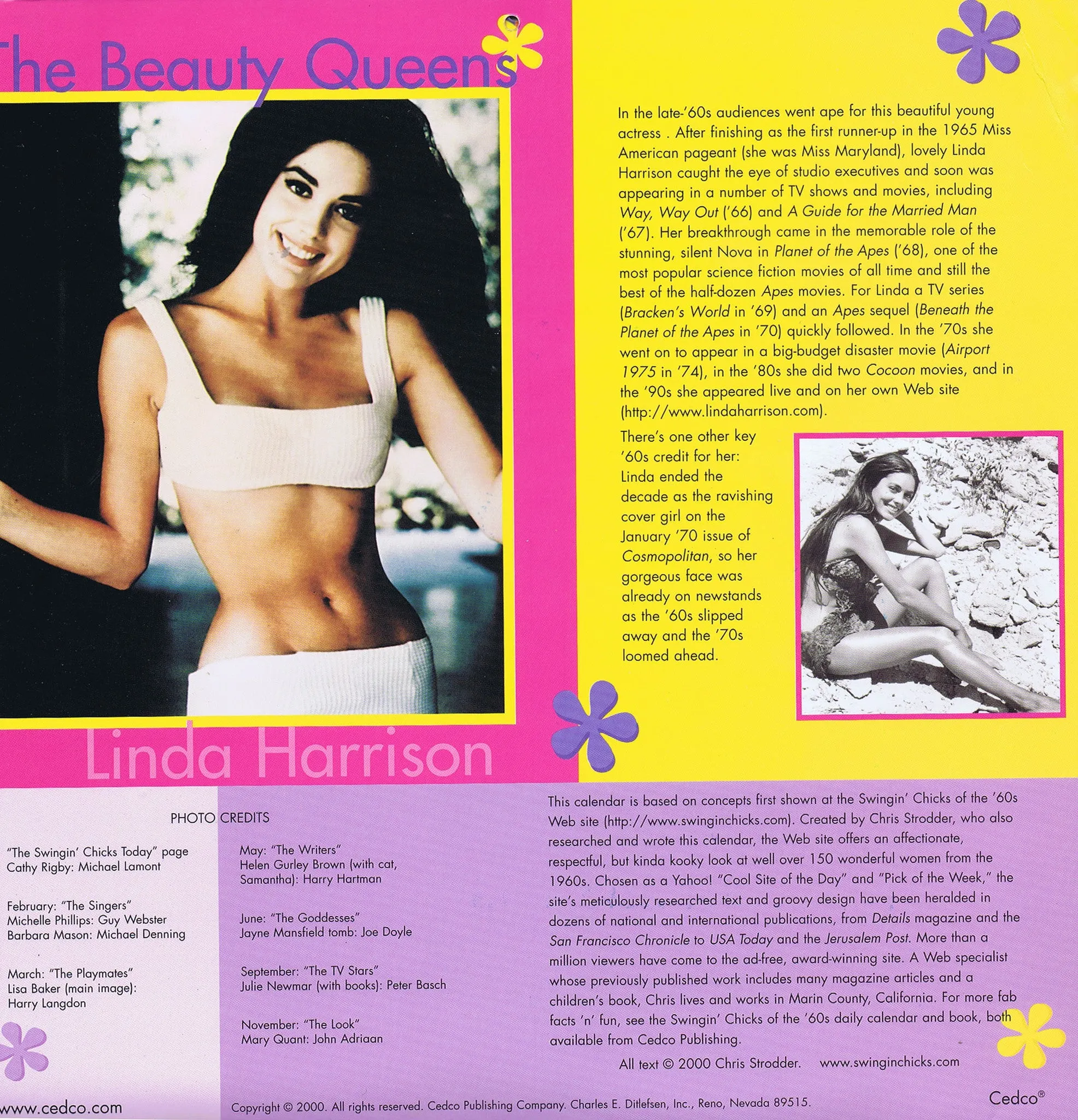 Swingin' Chicks of the 60's Autographed Calendar