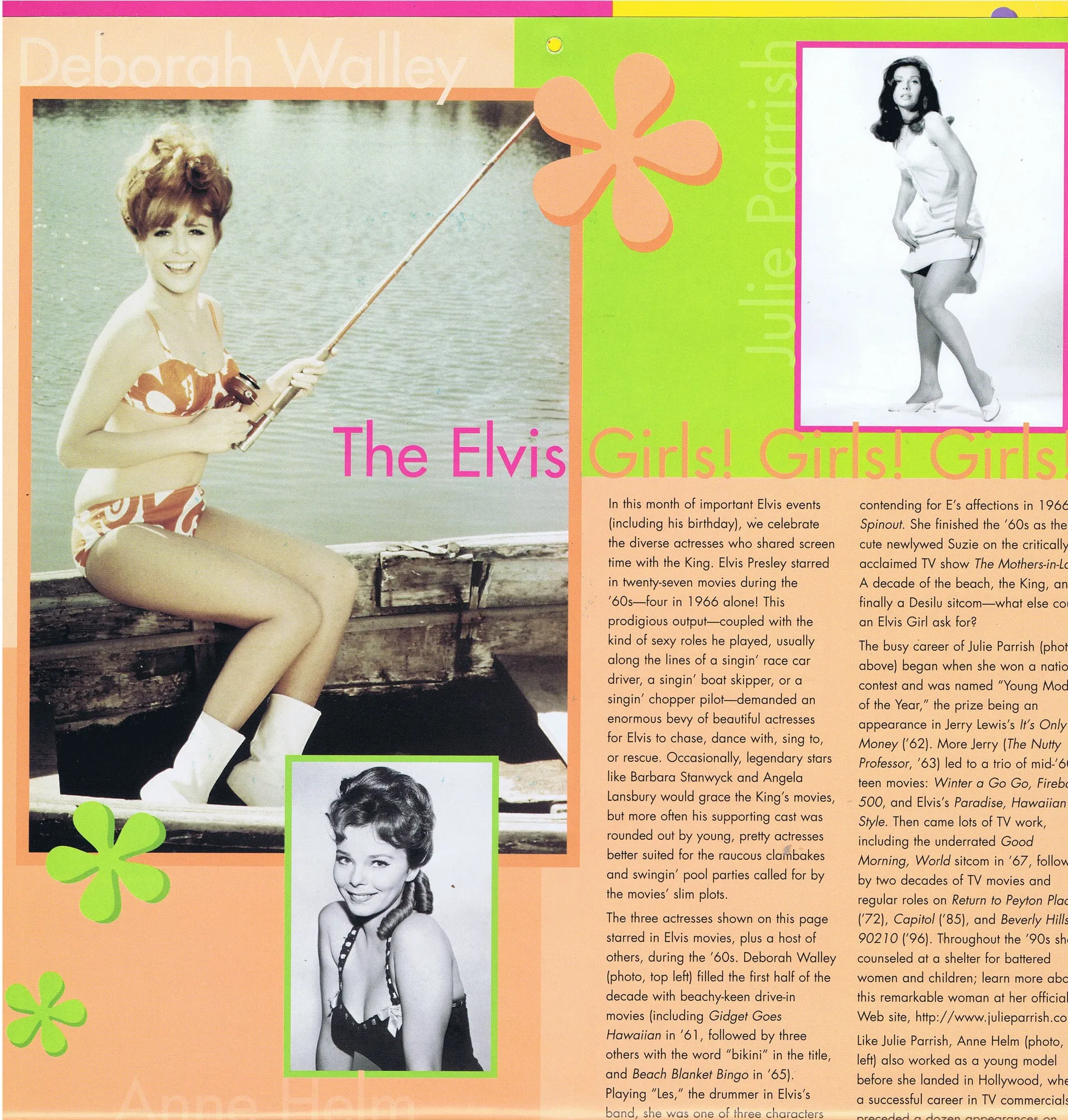 Swingin' Chicks of the 60's Autographed Calendar