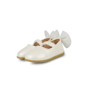 Taatie Ballerinas | Off White Metallic Leather