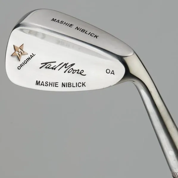 Tad Moore - Star OA Mashie Niblick hickory shafted golf iron 48 degrees