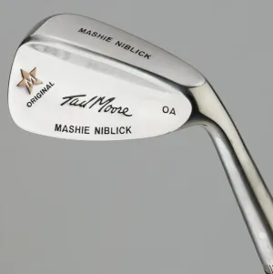 Tad Moore - Star OA Mashie Niblick hickory shafted golf iron 48 degrees