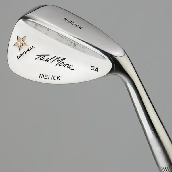 Tad Moore - Star OA Niblick hickory shafted golf iron 55 degrees