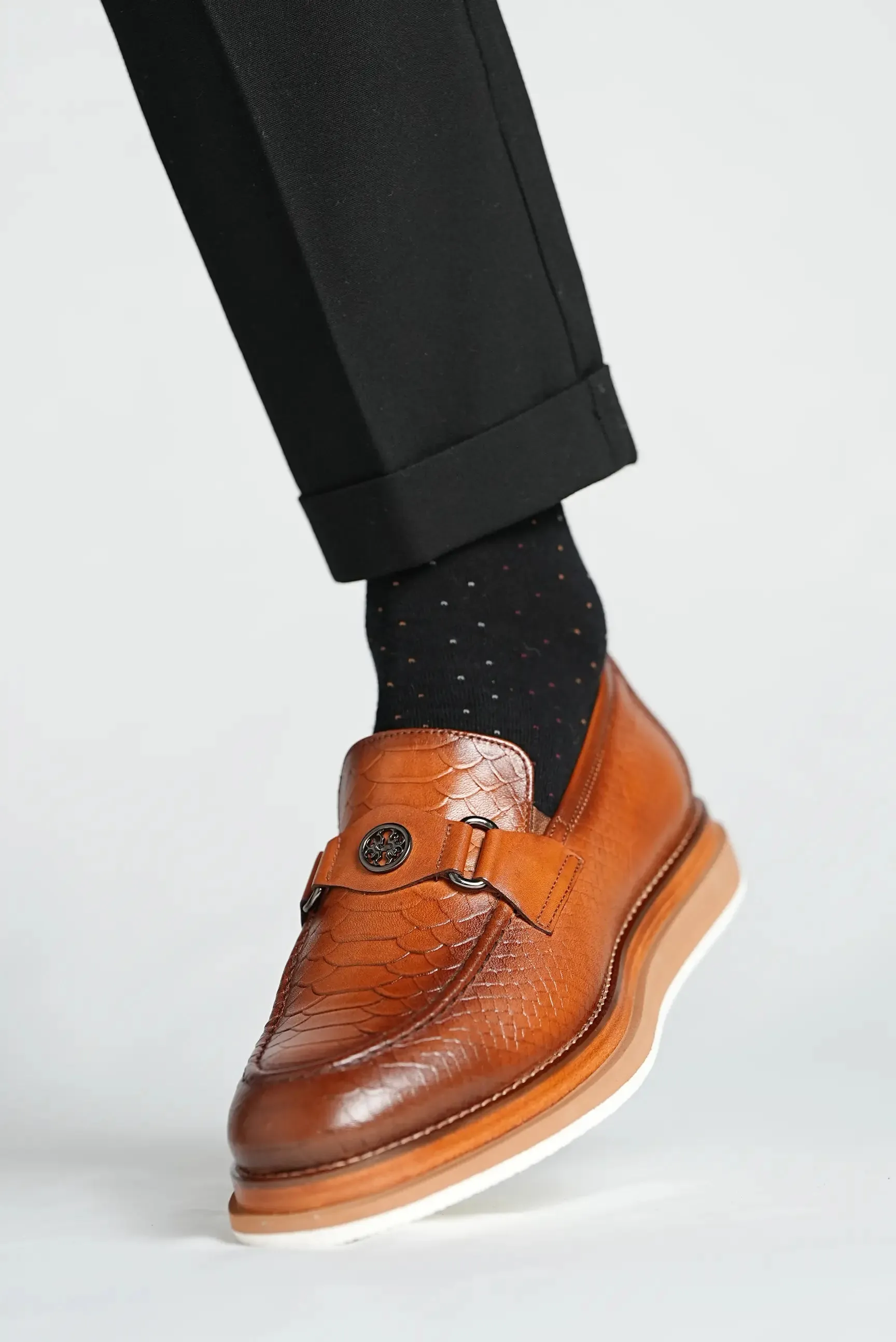 Tan Shaded Casual Loafers