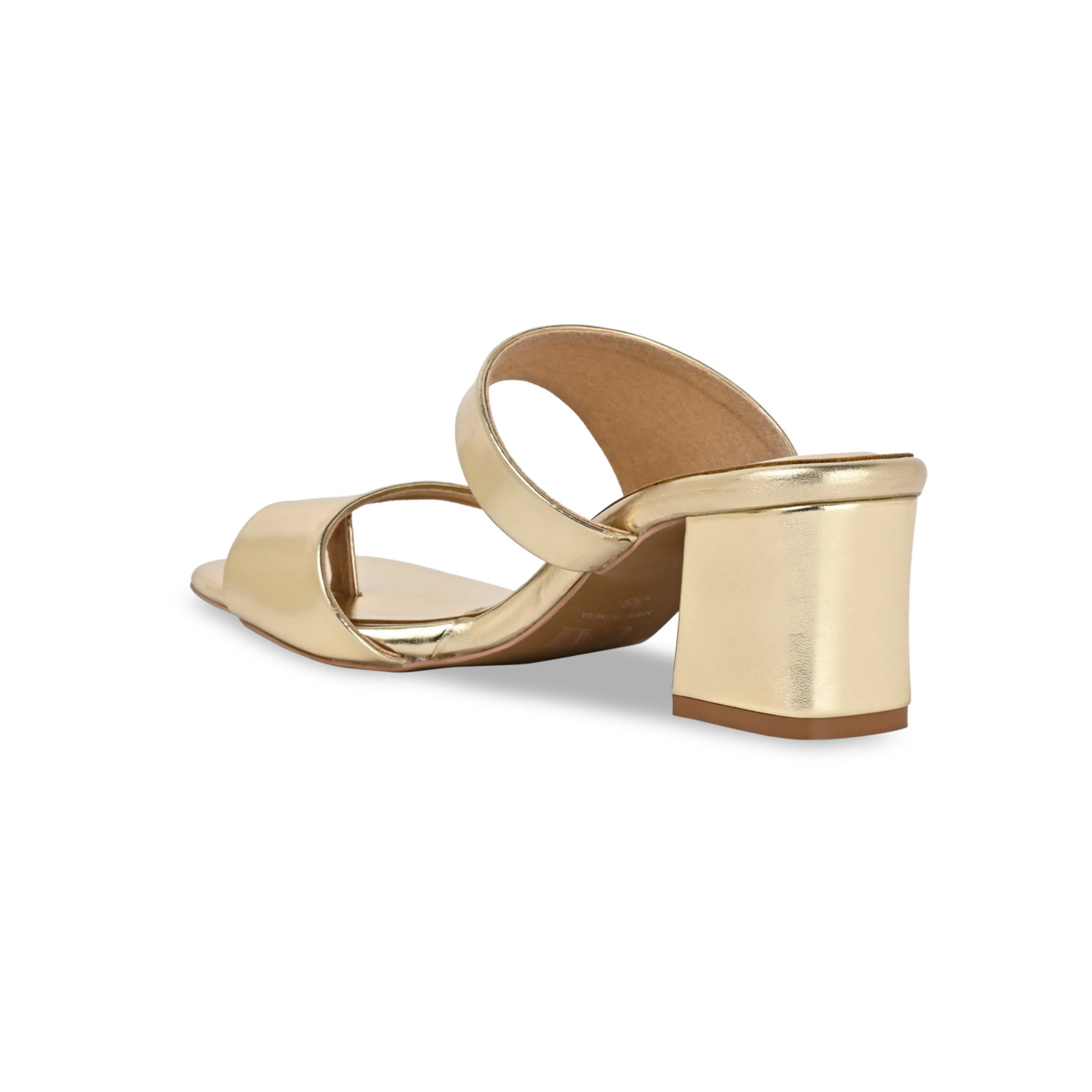 Tangent Gold Heels