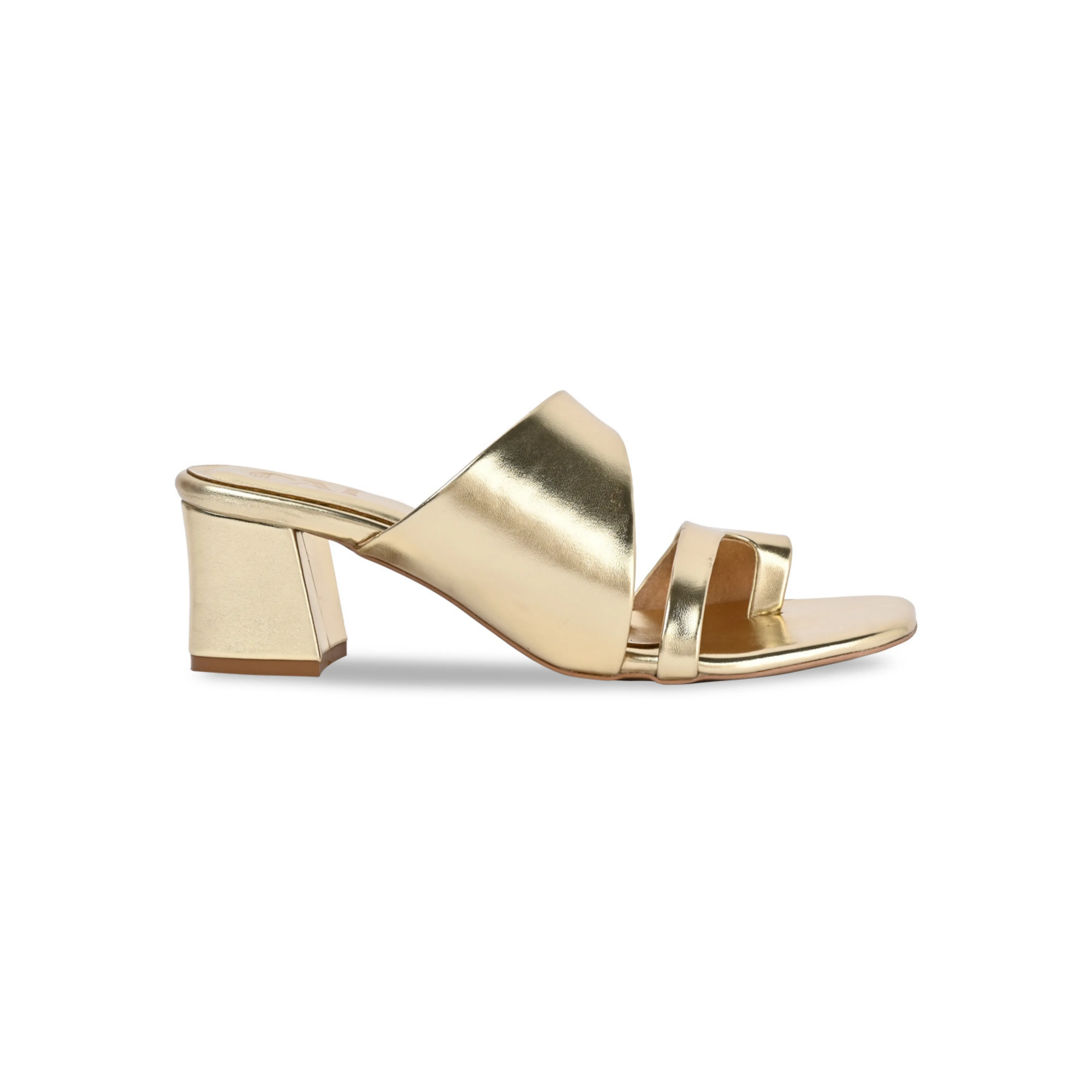 Tangent Gold Heels