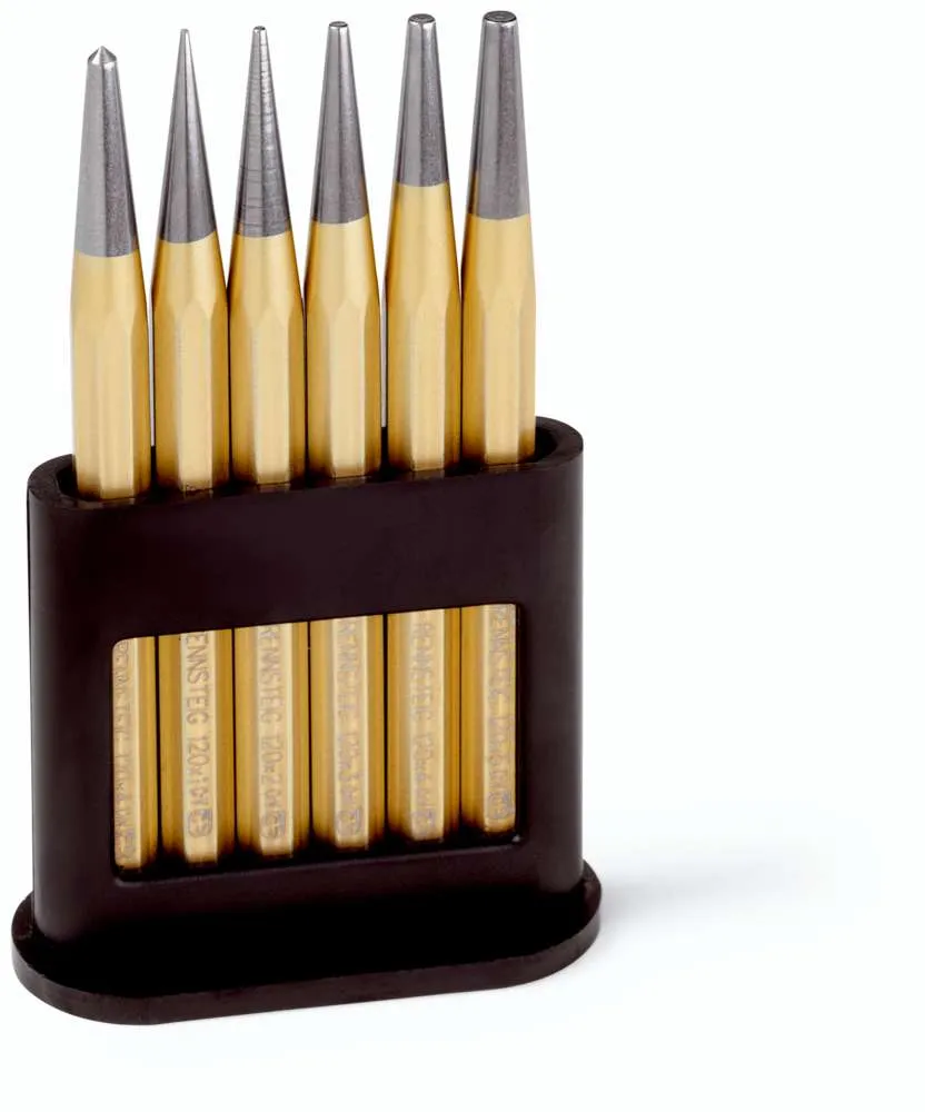 Taper Punch Set 6pc in Plastic Stand (Rennsteig)