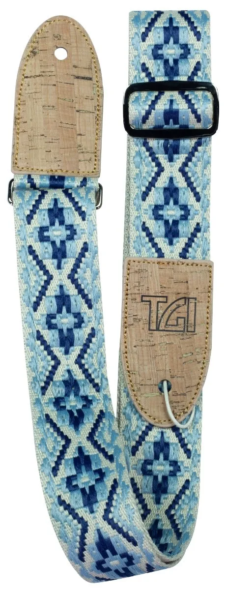TGI GUITAR STRAP WOVEN COTTON VEGAN - ROYAL BLUE