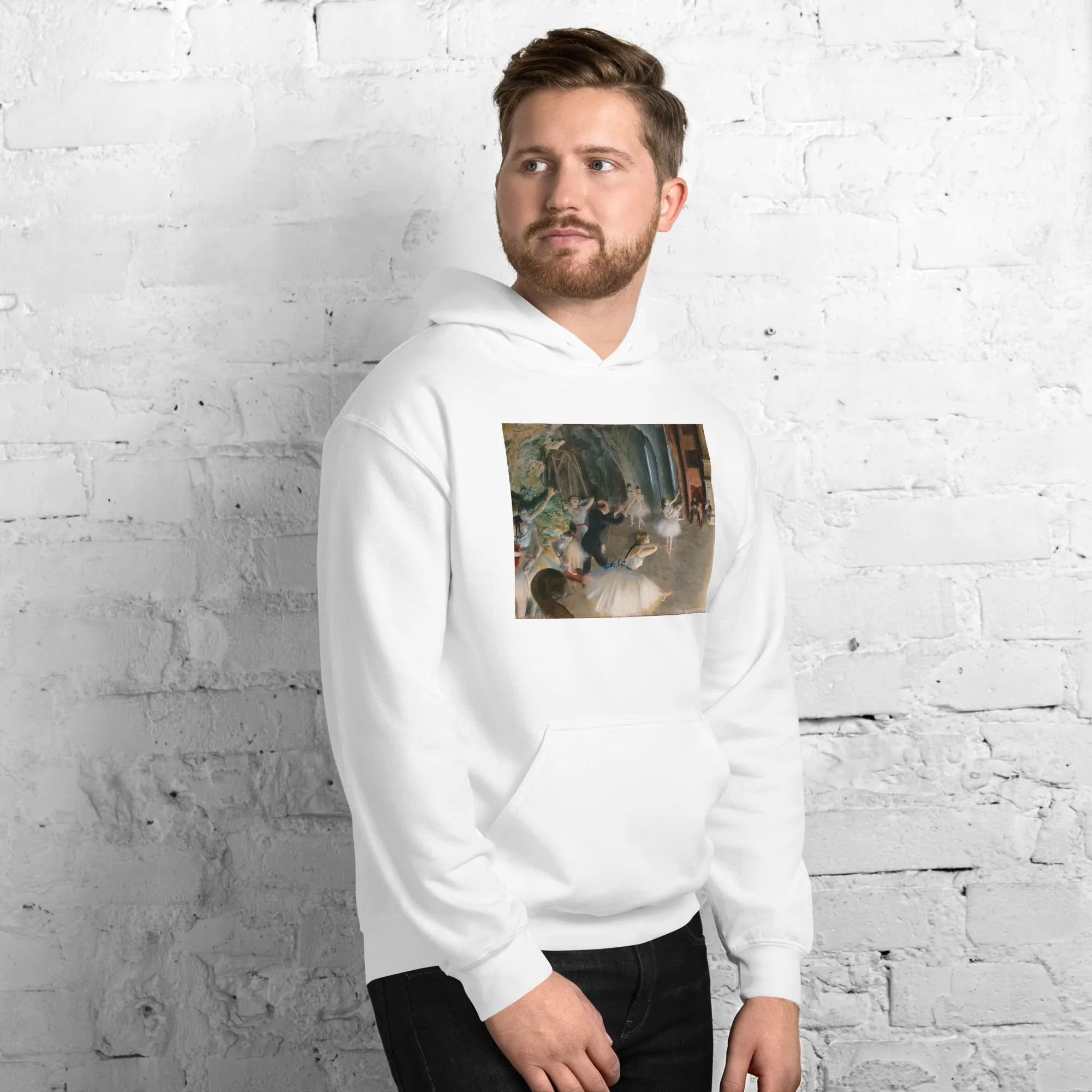 The Rehearsal Onstage by Edgar Degas Hoodie