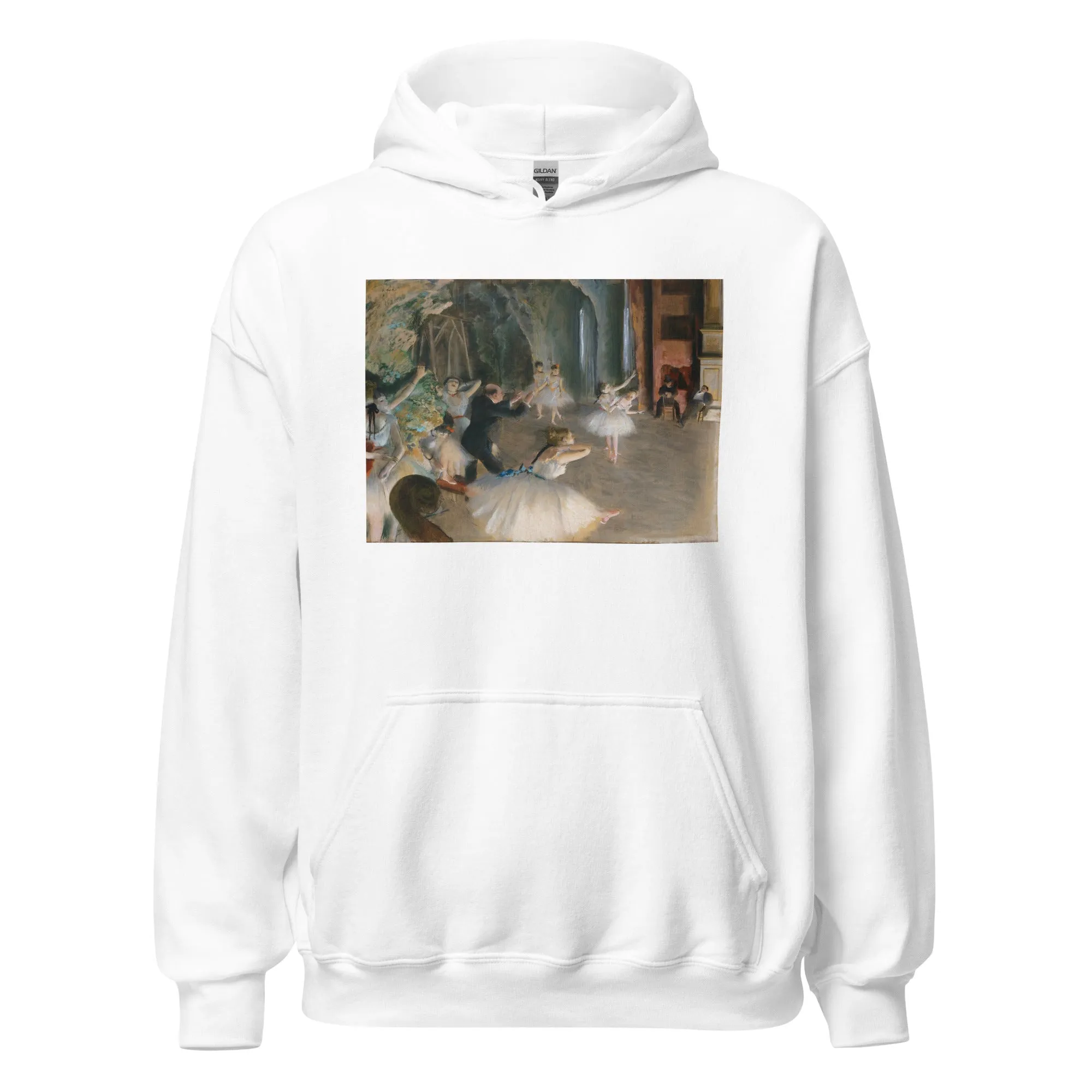 The Rehearsal Onstage by Edgar Degas Hoodie