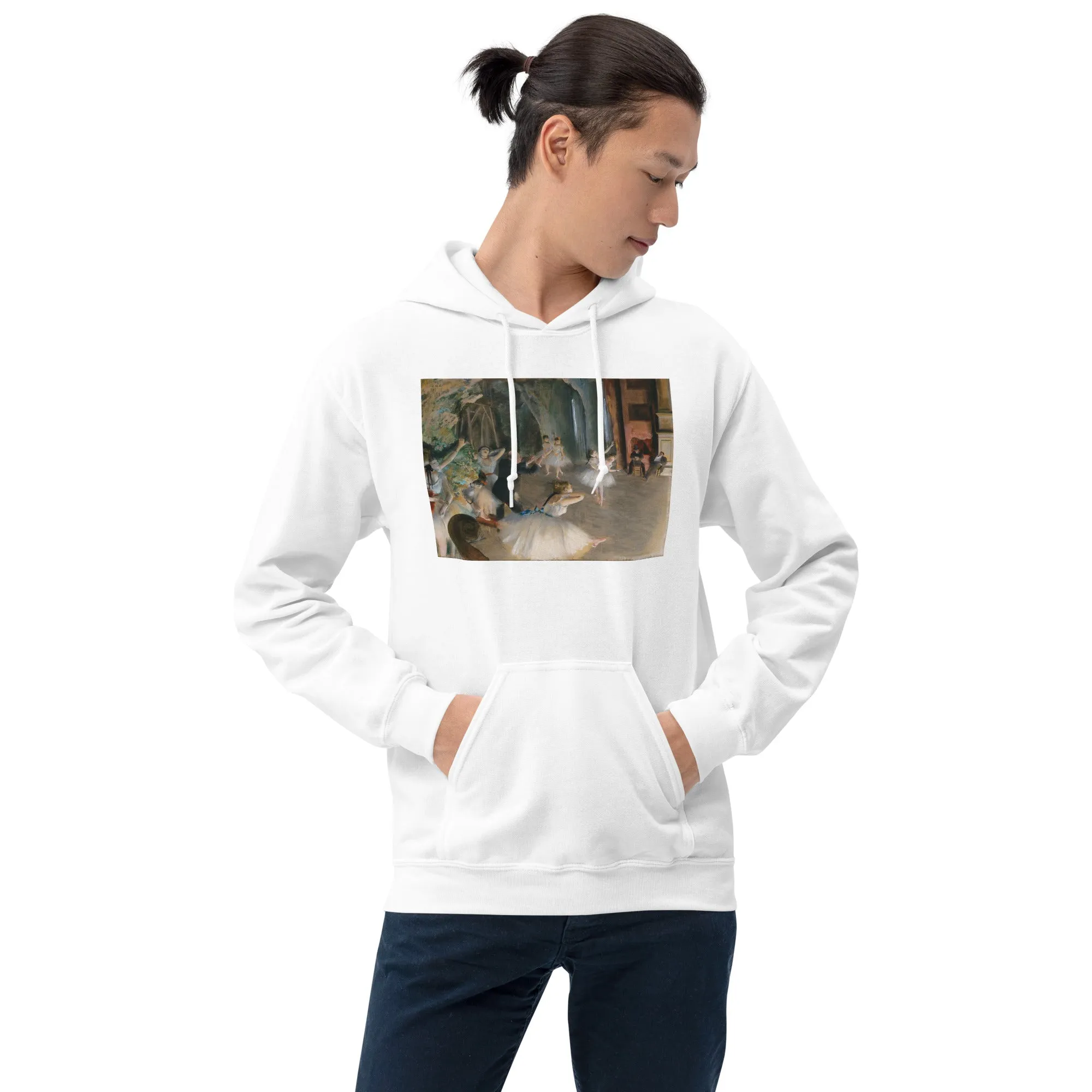The Rehearsal Onstage by Edgar Degas Hoodie