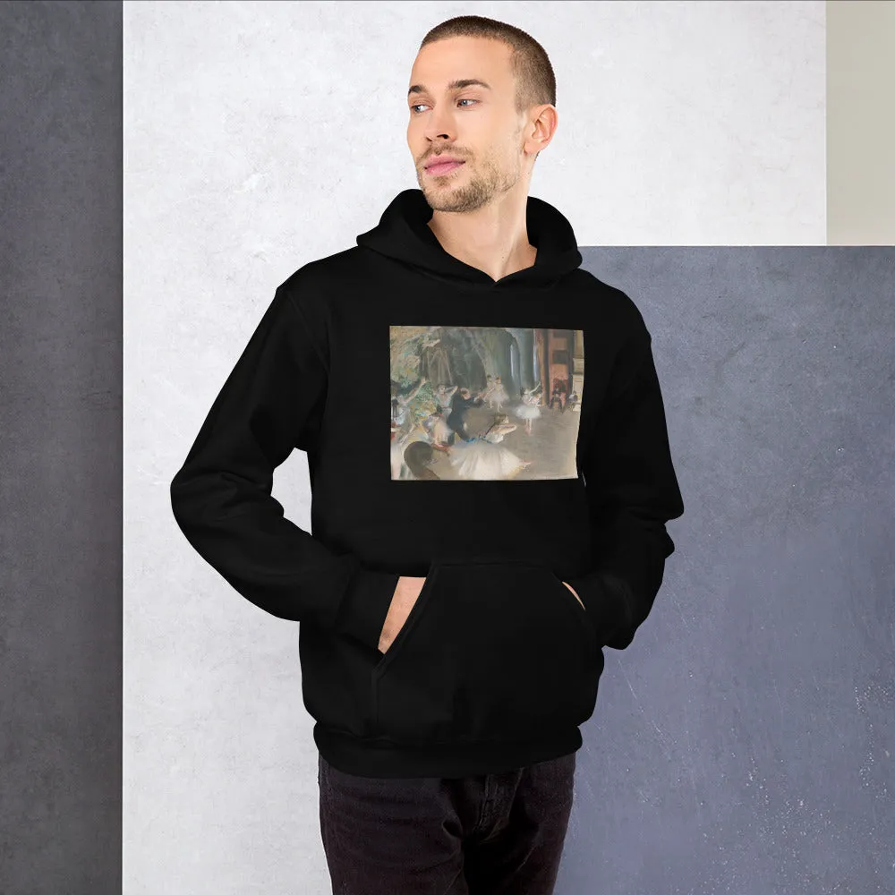 The Rehearsal Onstage by Edgar Degas Hoodie
