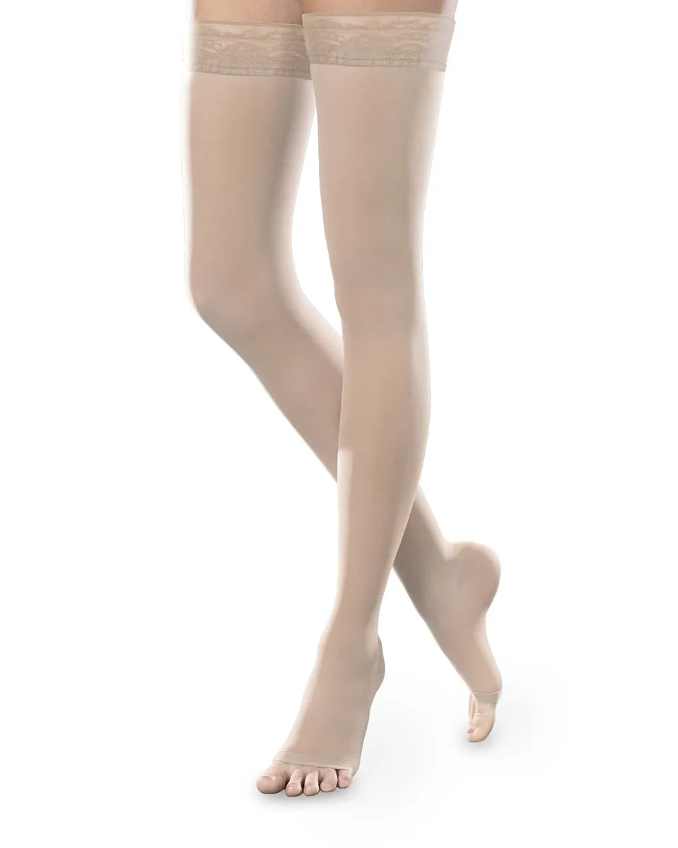 Therafirm Sheer Ease Women's OPEN TOE Thigh High Stockings 30-40mmHg - Clearance