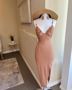Thin Strap Cutout Waisted Dress