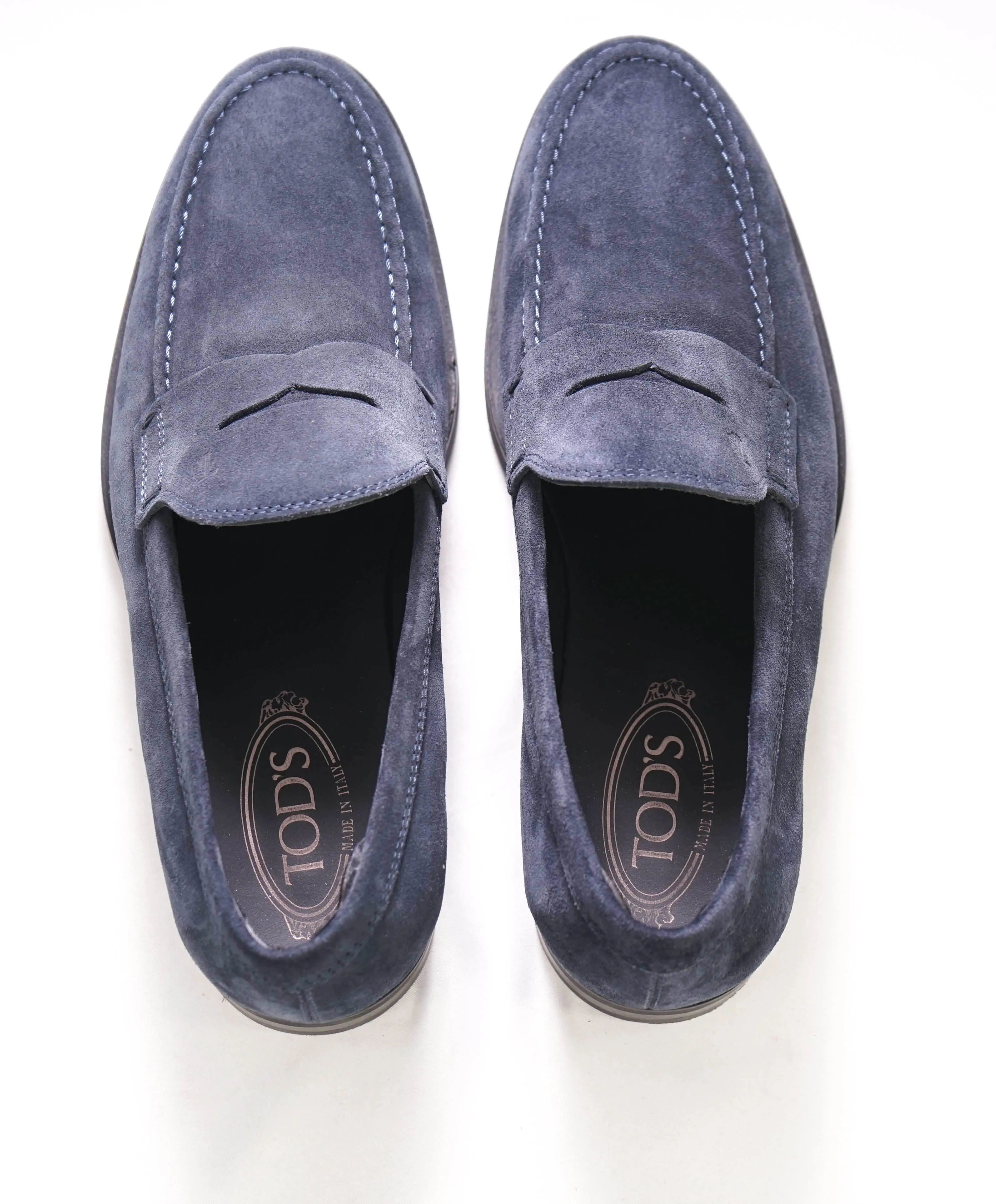 TOD’S - “Boston” Blue Suede Penny Loafers - 9 US
