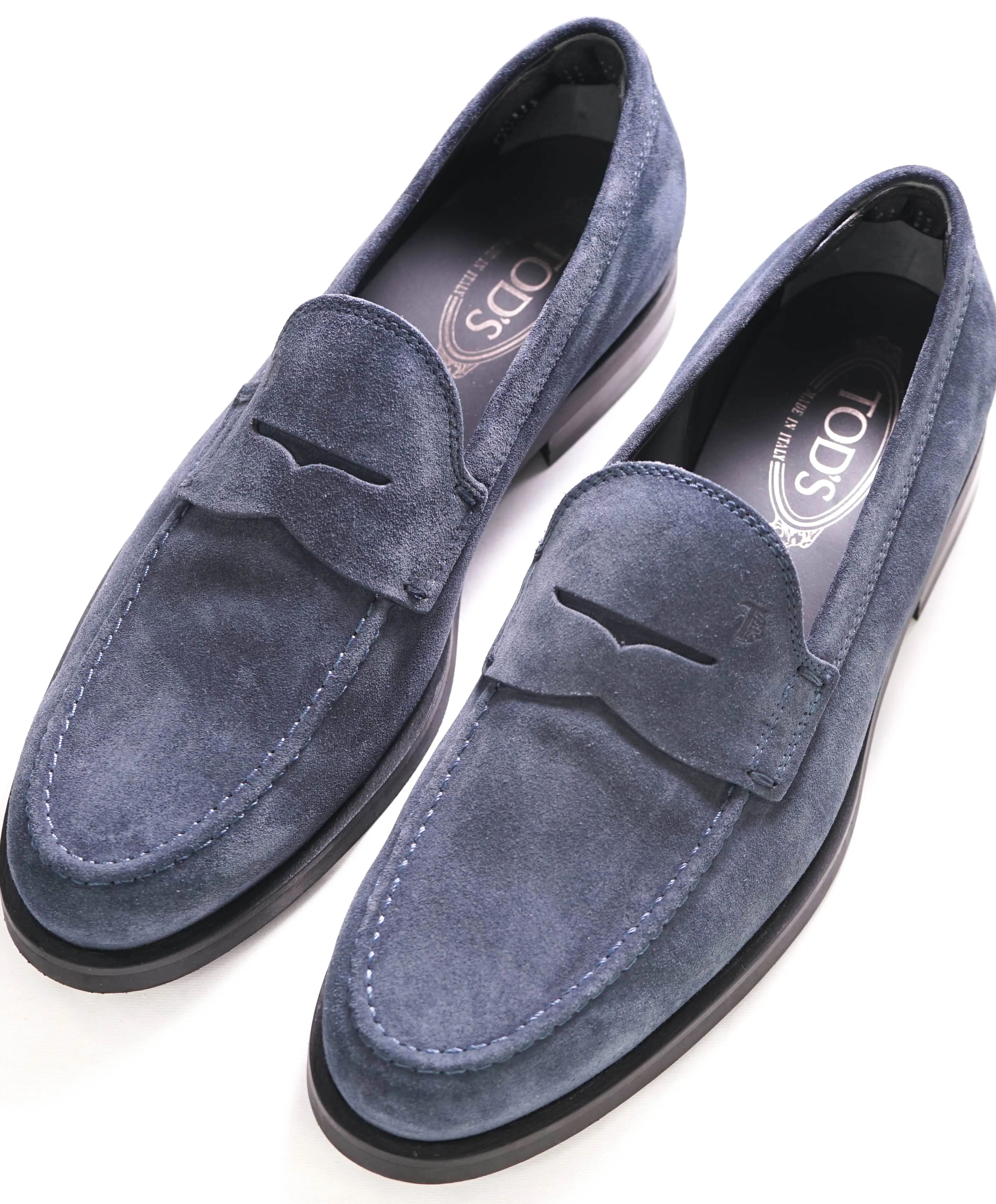 TOD’S - “Boston” Blue Suede Penny Loafers - 9 US
